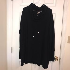 Black Yoga Tunic Cable & Gauge XXL